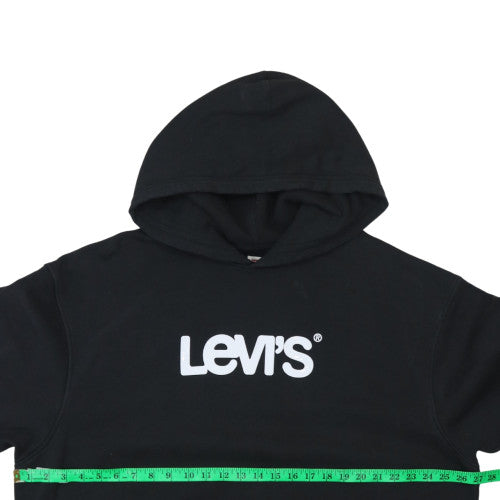 Levi's Women Black XL Relaxed Pullover Hoodie Cotton Blend