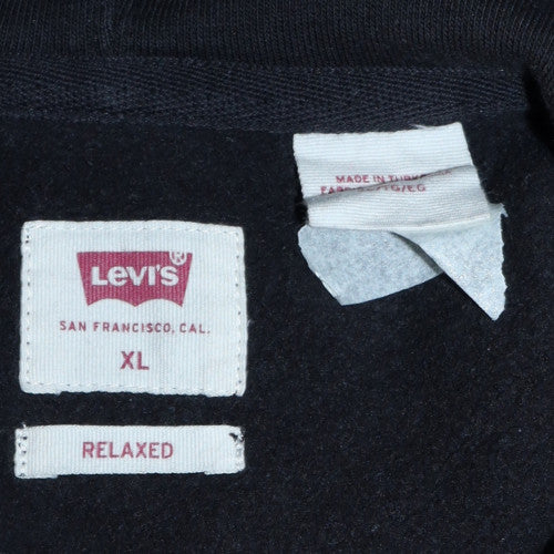 Levi's Women Black XL Relaxed Pullover Hoodie Cotton Blend