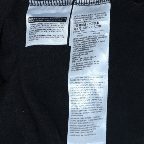 Levi's Women Black XL Relaxed Pullover Hoodie Cotton Blend