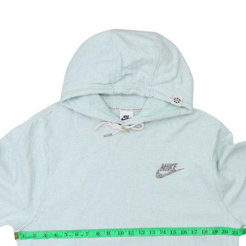 Nike Womens Light Blue Pullover Hoodie Small Cotton Blend