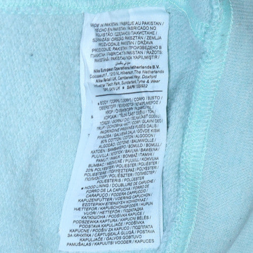 Nike Womens Light Blue Pullover Hoodie Small Cotton Blend