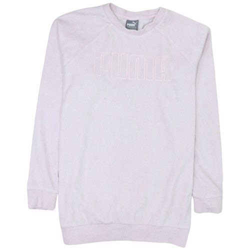 Puma Women's Pink Crew Neck Long Sleeve Pullover Sweatshirt Size 10