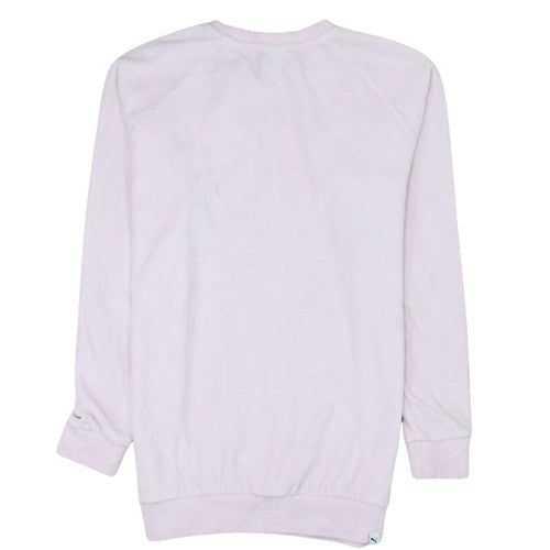 Puma Women's Pink Crew Neck Long Sleeve Pullover Sweatshirt Size 10