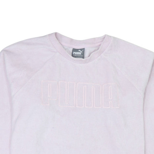 Puma Women's Pink Crew Neck Long Sleeve Pullover Sweatshirt Size 10