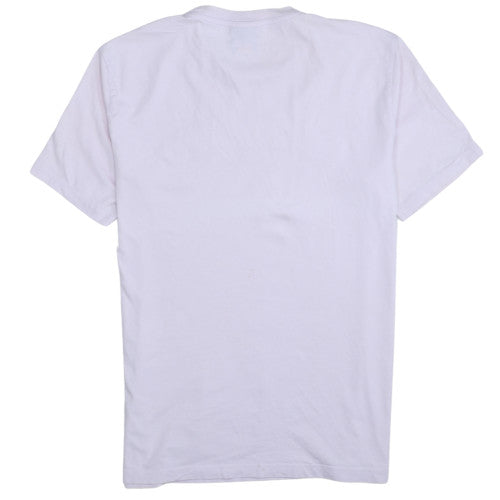 Champion Womens White Embroidered Logo T-Shirt Size M