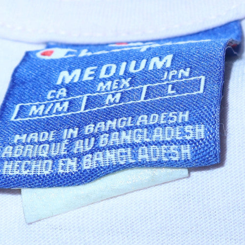 Champion Womens White Embroidered Logo T-Shirt Size M