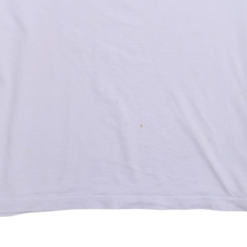 Champion Womens White Embroidered Logo T-Shirt Size M