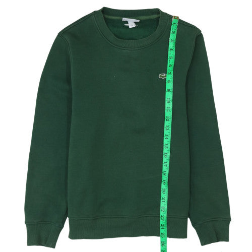 Lacoste Men's Green Cotton Crew Neck Pullover Sweatshirt S