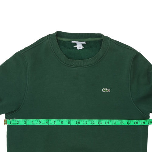 Lacoste Men's Green Cotton Crew Neck Pullover Sweatshirt S
