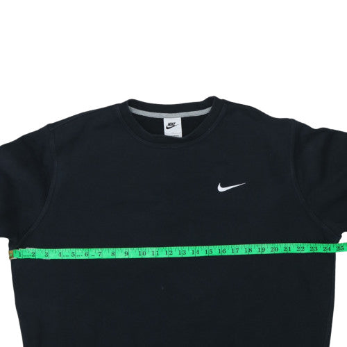 Nike Women's Black Pullover Sweatshirt L Fleece Crew Neck Logo