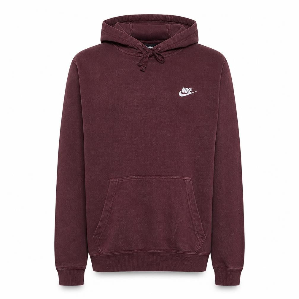 Front view of Nike Men's Maroon Pullover Hoodie XS Cotton Blend Logo Sweatshirt