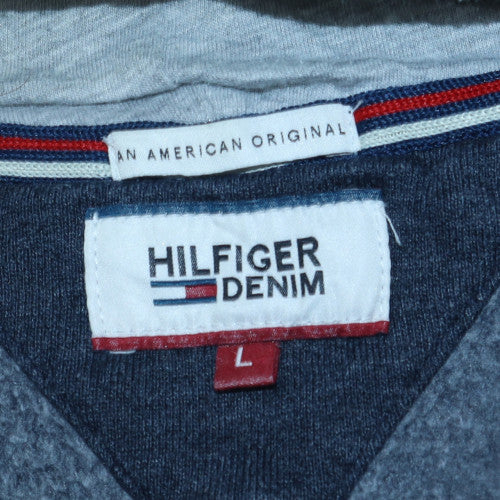 Hilfiger Denim Men's Blue Full Zip Hoodie L Regular Fit