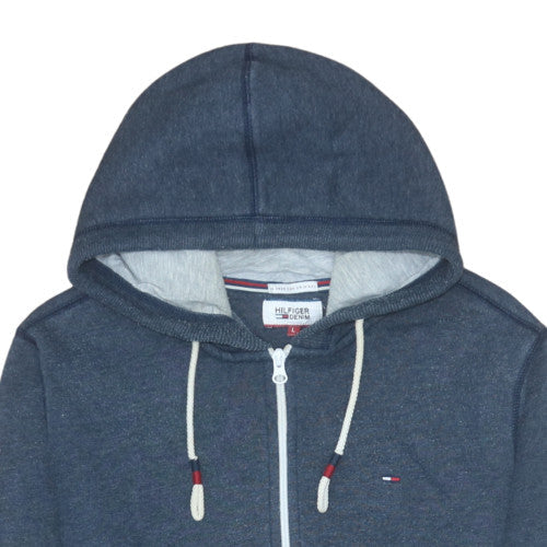 Hilfiger Denim Men's Blue Full Zip Hoodie L Regular Fit