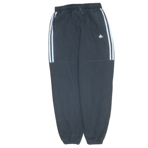 Adidas Womens Black Jogger Trousers M Regular Fit Fleece Activewear