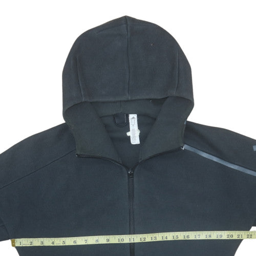 Adidas Men's Black Full Zip Fleece Hoodie Size M