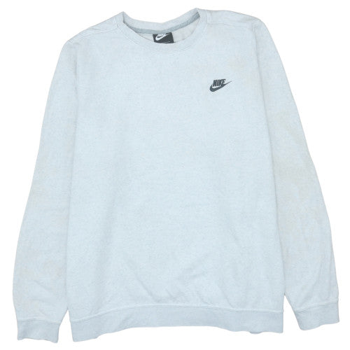 Nike Women’s Grey Pullover Sweatshirt 2XL Crew Neck Logo Cotton Blend
