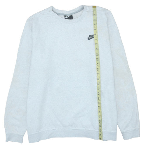 Nike Women’s Grey Pullover Sweatshirt 2XL Crew Neck Logo Cotton Blend