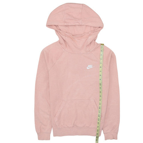 Nike Men Pink Pullover Hoodie Small Fleece Cotton Blend