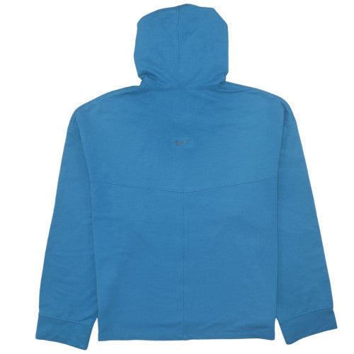 Nike Women Blue Dri-FIT Pullover Hoodie Size M Yoga Sweatshirt