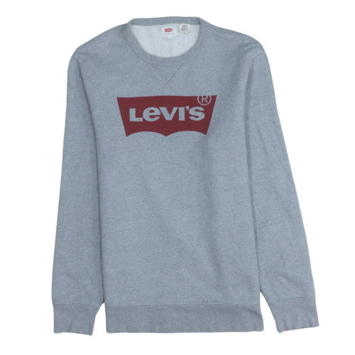 Levi's Men's Grey Logo Crew Neck Sweatshirt Size M