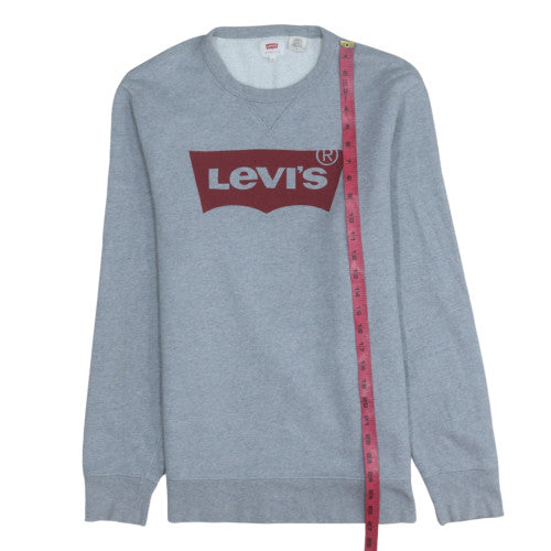 Levi's Men's Grey Logo Crew Neck Sweatshirt Size M