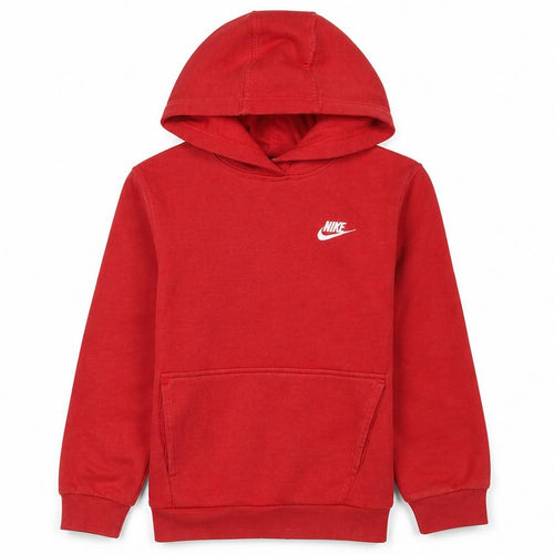 Nike Boys Red Pullover Hoodie Sweatshirt M 13-14 Years Fleece Logo