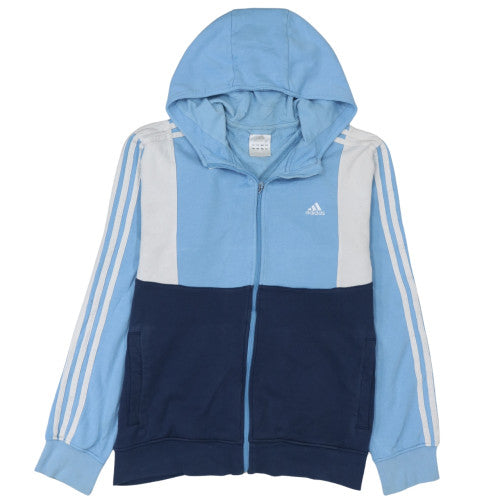 Adidas Mens Blue Full Zip Hoodie L Sports Casual