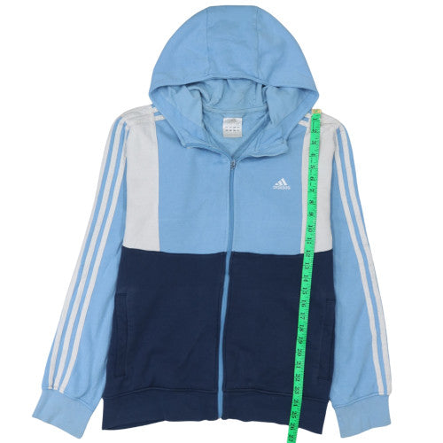 Adidas Mens Blue Full Zip Hoodie L Sports Casual