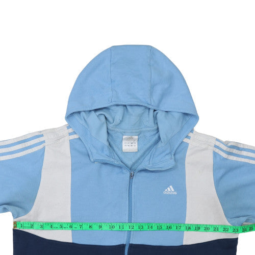 Adidas Mens Blue Full Zip Hoodie L Sports Casual