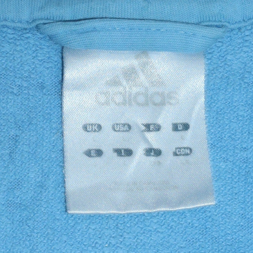 Adidas Mens Blue Full Zip Hoodie L Sports Casual