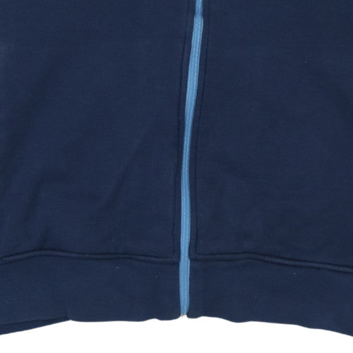 Adidas Mens Blue Full Zip Hoodie L Sports Casual