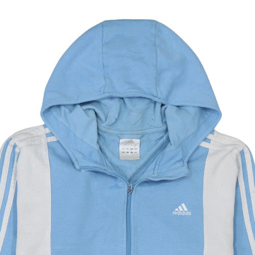 Adidas Mens Blue Full Zip Hoodie L Sports Casual