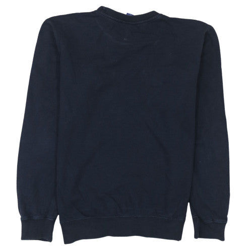 Champion Men's Navy Blue Small Crew Neck Cotton Sweatshirt