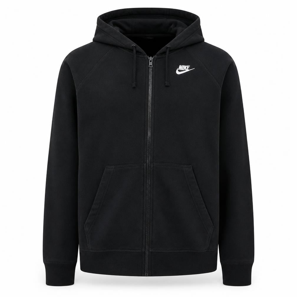 Nike Men's Black Full Zip Hoodie Small Fleece Sweatshirt