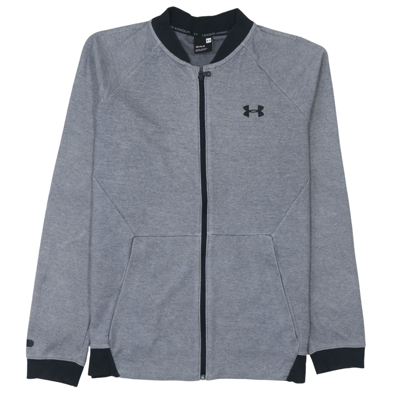 Under Armour Men's Grey L Track Jacket Full Zip Sportswear