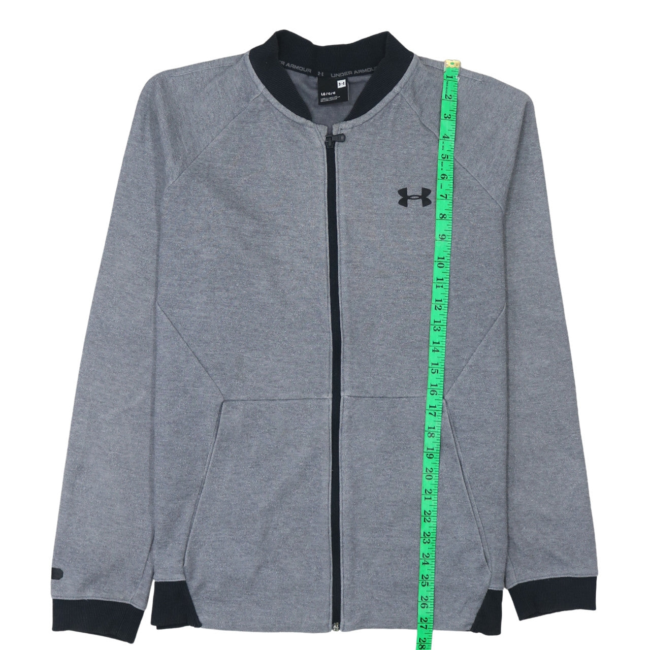 Under Armour Men's Grey L Track Jacket Full Zip Sportswear