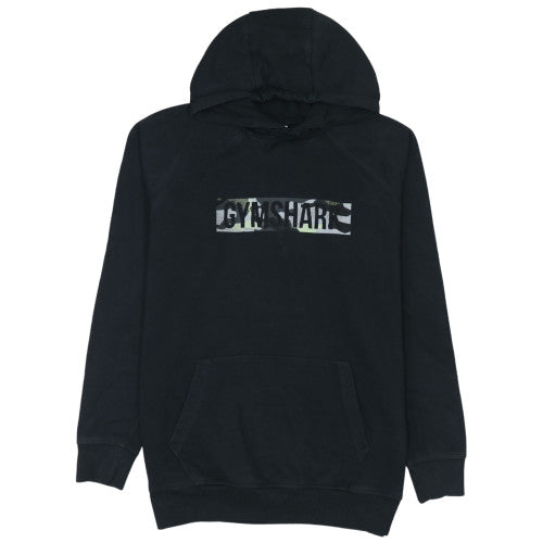 Gymshark Men’s Black Pullover Hoodie M Regular Fit Fleece Logo