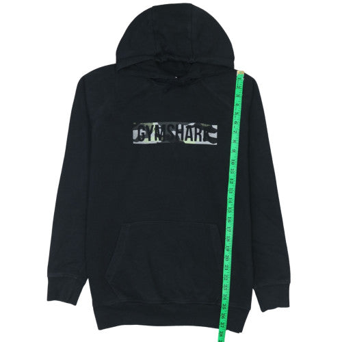 Gymshark Men’s Black Pullover Hoodie M Regular Fit Fleece Logo