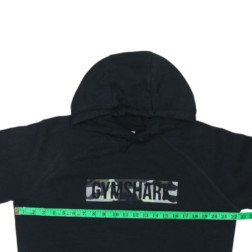 Gymshark Men’s Black Pullover Hoodie M Regular Fit Fleece Logo
