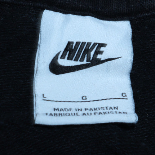Nike Womens Black Pullover Hoodie Size L Cotton Blend Casual