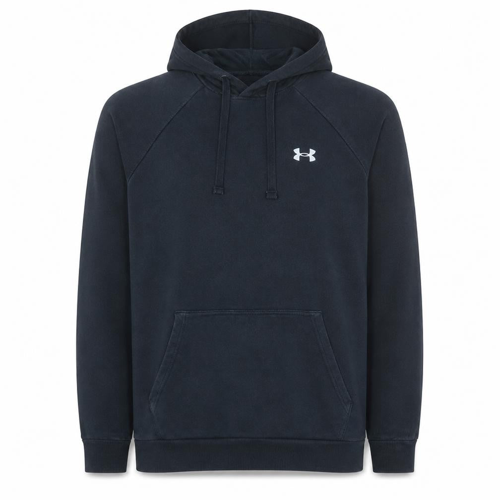 Under Armour Men’s Black Pullover Hoodie L Relaxed Fit Fleece Sweatshirt
