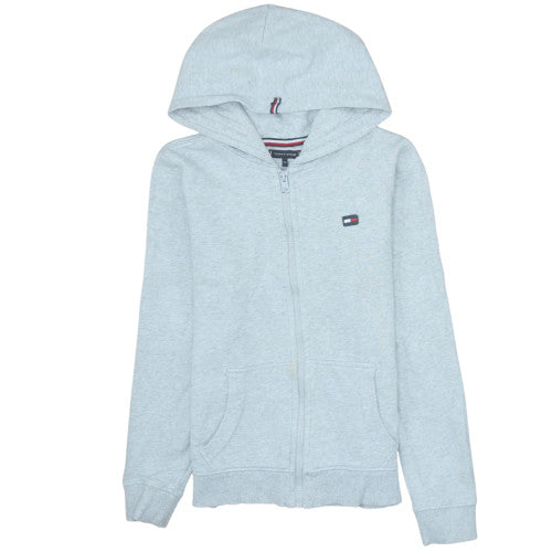 Tommy Hilfiger Boys Grey Full Zip Hoodie 11-12 Years Cotton Blend