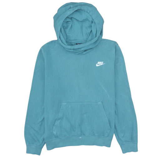 Nike Womens Blue Pullover Hoodie Size L Cotton Blend Casual