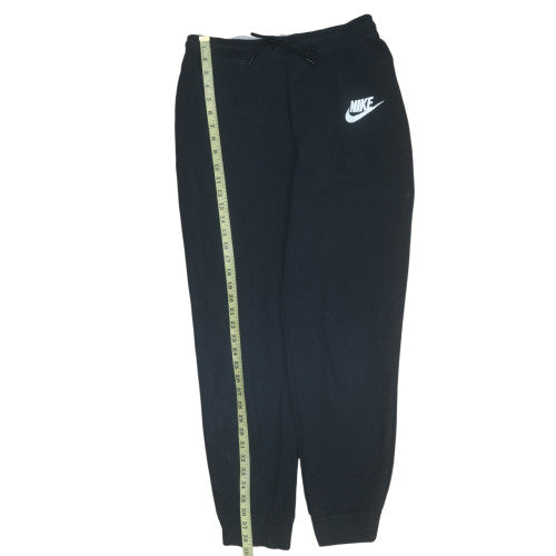 Nike Men's Black Fleece Jogger Trousers L Regular Fit Drawstring