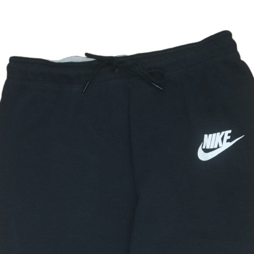Nike Men's Black Fleece Jogger Trousers L Regular Fit Drawstring