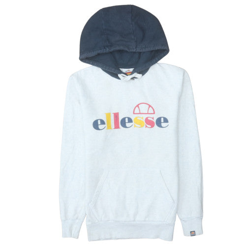 Ellesse Men's Grey Pullover Hoodie Small Logo Sportswear