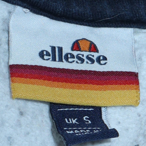 Ellesse Men's Grey Pullover Hoodie Small Logo Sportswear