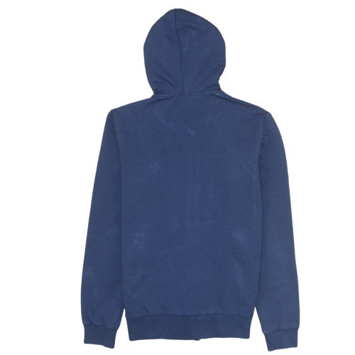 Adidas Womens Navy Blue Full Zip Hoodie Size L with Pink Trim