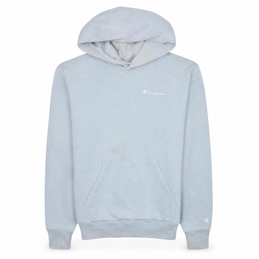 Front view of Champion Men's Grey Pullover Hoodie Small Regular Fit