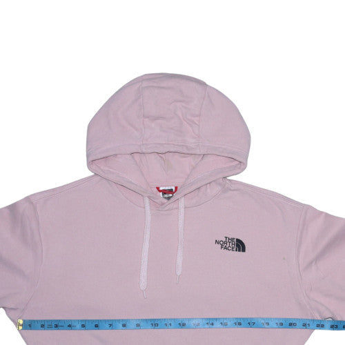 The North Face Womens Pink Crop Pullover Hoodie Size S Cotton Blend